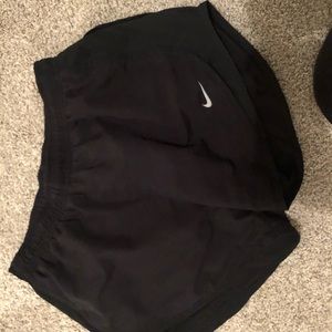 Black nike running shorts